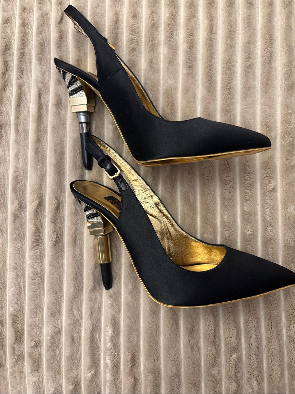Alberto Guardian Satin Lipstick Slingbacks